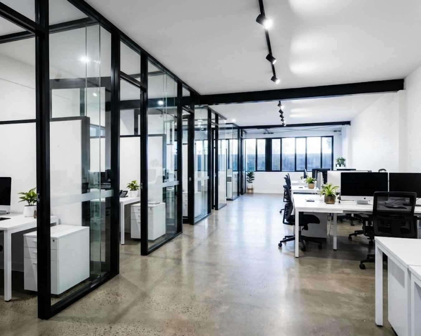 Completed commercial office fit-out in Adelaide with modern design