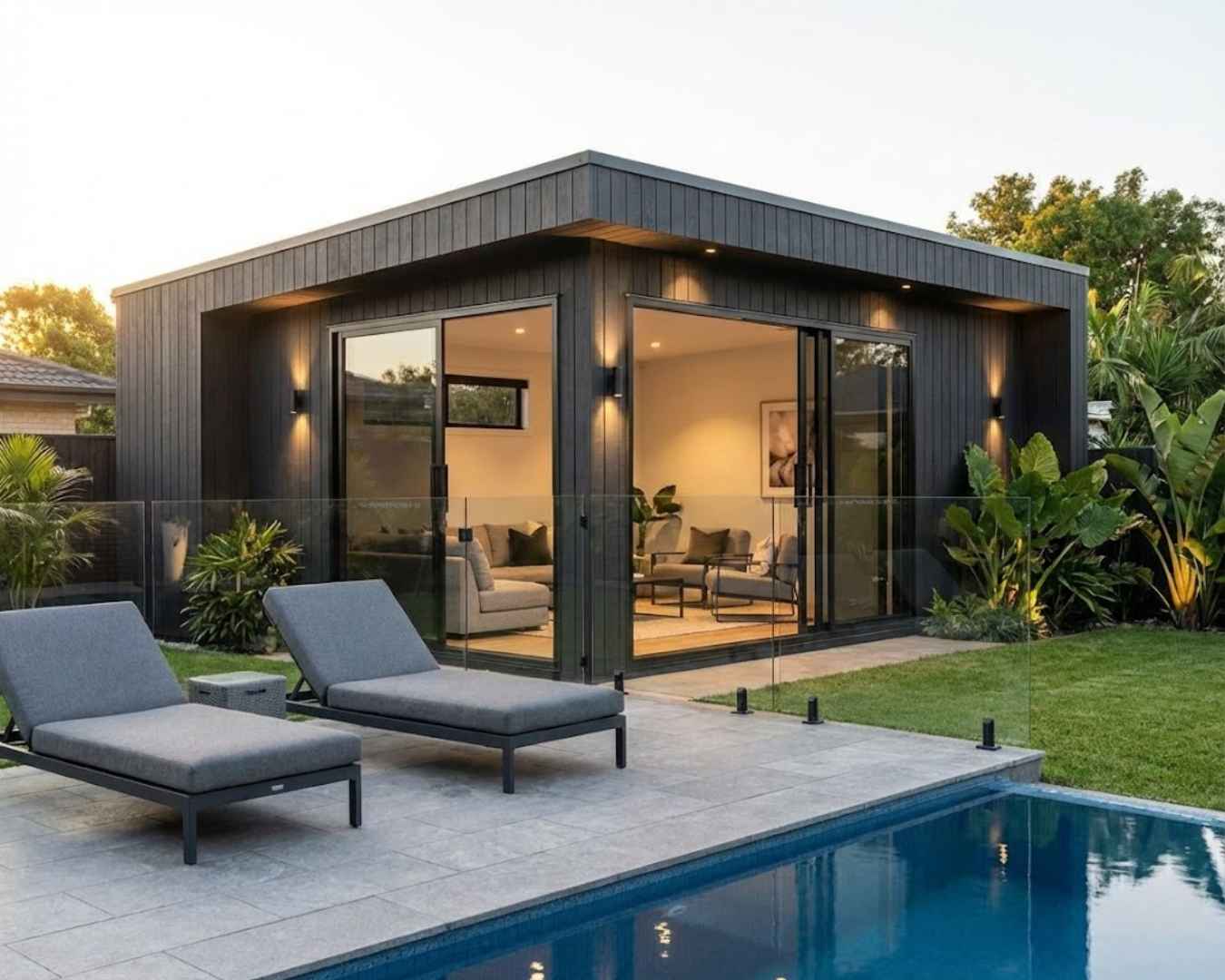 Completed luxury shed conversion in Adelaide creating functional living space
