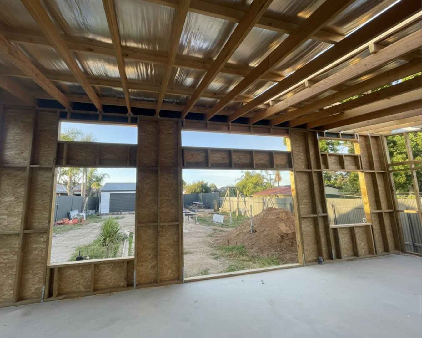 Completed addition project in Glandore with structural carpentry work